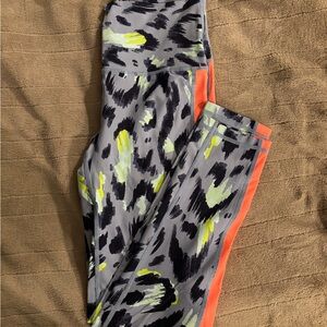 Aerie Gray and Neon Leggings